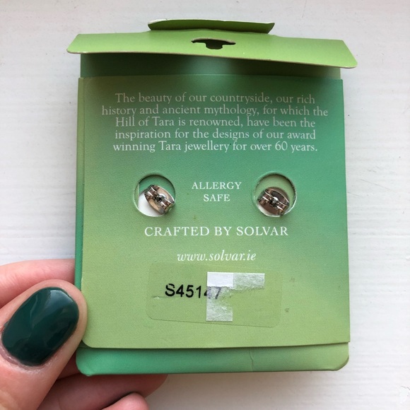 Silver & enamel Irish Claddagh necklace & earrings - Picture 4 of 5